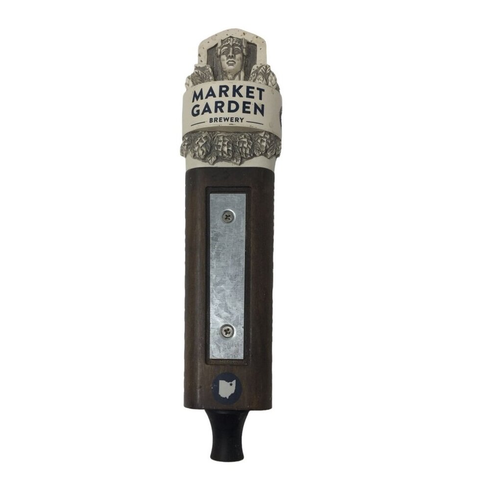 Market Garden Brewery Beer Tap Handle (Brown and White)
